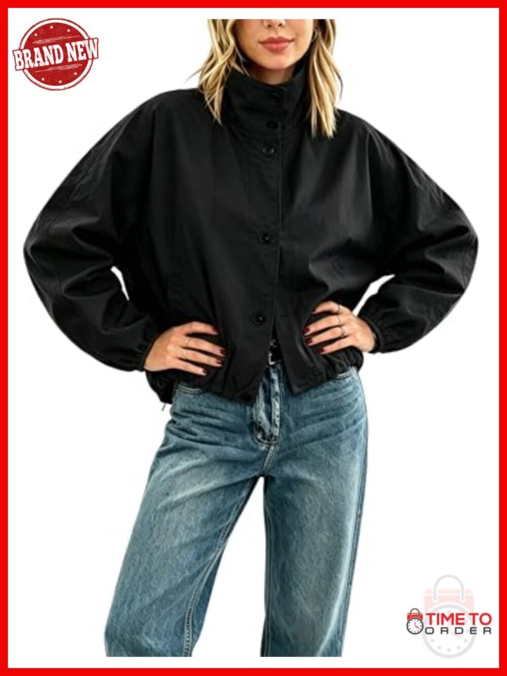 Oversized Funnel Neck Bomber Puff Jacket Windproof Waterproof Lightweight